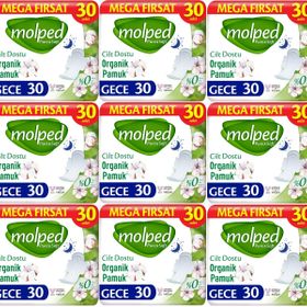 Molped Pure Soft Gece 9x30 Adet Hijyenik Ped