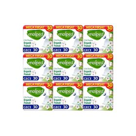 Molped Pure Soft Gece 9x30 Adet Hijyenik Ped