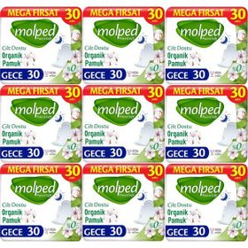 Molped Pure Soft Gece 9x30 Adet Hijyenik Ped