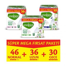 Molped Pure Soft Gece+Normal+Uzun 112 Adet Hijyenik Ped