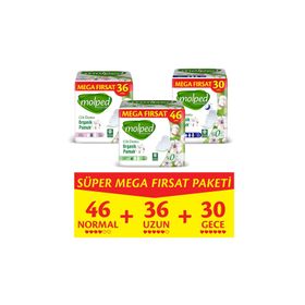 Molped Pure Soft Gece+Normal+Uzun 112 Adet Hijyenik Ped
