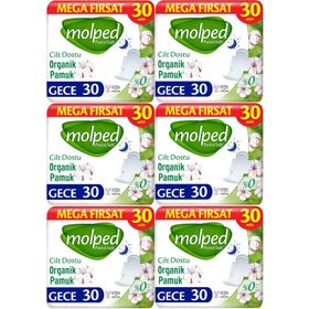 Molped Pure & Soft Mega Fırsat Gece 180 Adet Hijyenik Ped