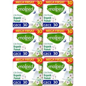 Molped Pure & Soft Mega Fırsat Gece 180 Adet Hijyenik Ped
