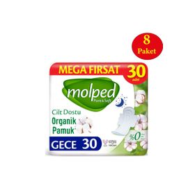 Molped Pure & Soft Mega Fırsat Gece 240 Adet Hijyenik Ped