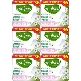 Molped Pure & Soft Mega Fırsat Uzun 216 Adet Hijyenik Ped