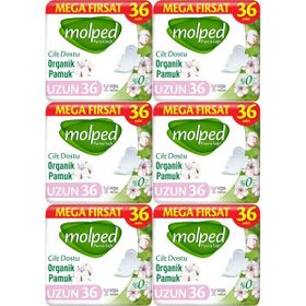 Molped Pure & Soft Mega Fırsat Uzun 216 Adet Hijyenik Ped