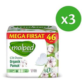 Molped Pure Soft Normal Süper 3x46 Adet Hijyenik Ped