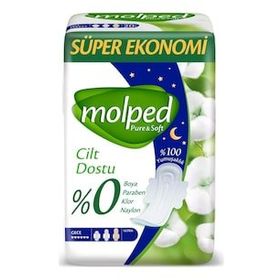 Molped Pure Soft Süper Ekonomi Gece 16'lı Ped