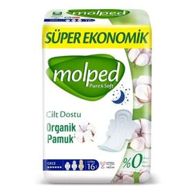 Molped Pure Soft Süper Ekonomi Gece 16'lı Ped