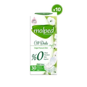 Molped Pure Soft Sw 30'lu 10 Paket Günlük Ped