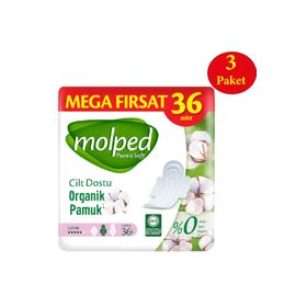 Molped Pure Soft Uzun Mega Fırsat 108 Adet Hijyenik Ped