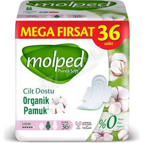 Molped Pure Soft Uzun Mega Fırsat 36'lı Hijyenik Ped