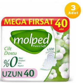 Molped Pure Soft Uzun Mega Fırsat 3x36'lı Hijyenik Ped