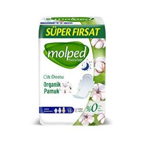 Molped Pure&Soft 18'li Hijyenik Ped Gece