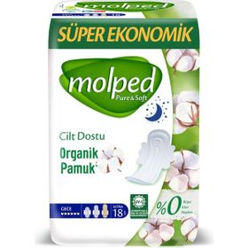 Molped Pure&Soft 18'li Hijyenik Ped Gece