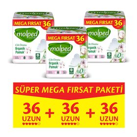 Molped Pure&Soft Cilt Dostu Uzun 36'lı Hijyenik Ped
