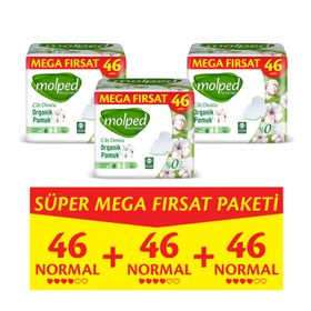 Molped Pure&soft Normal Süper Mega Paket 138 Adet Hijyenik Ped