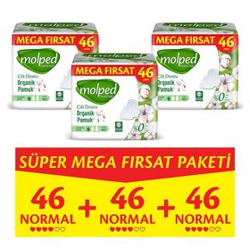 Molped Pure&soft Normal Süper Mega Paket 138'li Hijyenik Ped