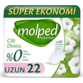 Molped Pure&Soft Süper Ekonomi Uzun 22'li Hijyenik Ped