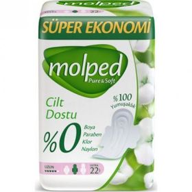 Molped Pure&Soft Süper Ekonomi Uzun 22'li Hijyenik Ped