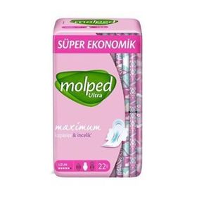Molped Pure&Soft Süper Ekonomi Uzun 22'li Hijyenik Ped