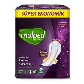Molped Süper Ekonomik Süpernight Süper Gece 14x3 42 Adet Ped