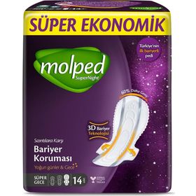Molped Süper Ekonomik Süpernight Süper Gece 14x3 42 Adet Ped
