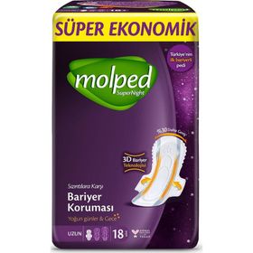 Molped Süper Ekonomik Süpernight Uzun 18x3 54 Adet Ped