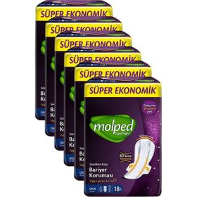 Molped Süper Ekonomik Süpernight Uzun 18x6 108 Adet Ped