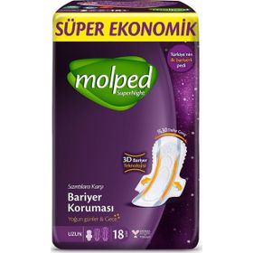 Molped Süper Ekonomik Süpernight Uzun 18x6 108 Adet Ped