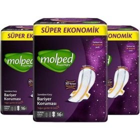 Molped Süper Gece 16x3 48 Adet Ekonomik Süpernight Ped