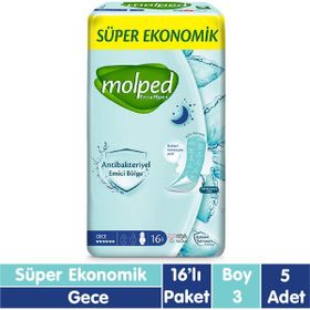 Molped Süper Gece 16x5 80 Adet Ekonomik Ped