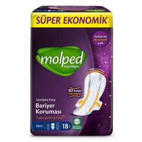 Molped Süper Gece 16x5 80 Adet Ekonomik Süpernight Ped