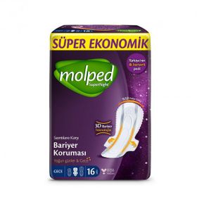 Molped Süper Gece 16x5 80 Adet Ekonomik Süpernight Ped