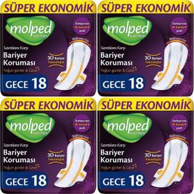 Molped Süper Gece 18x4 72 Adet Ekonomik Süpernight Ped