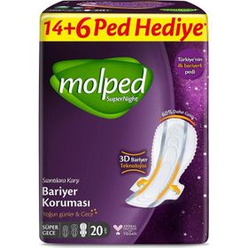 Molped Süper Gece 20x4 80 Adet Supernight Dev Ekonomik Ped