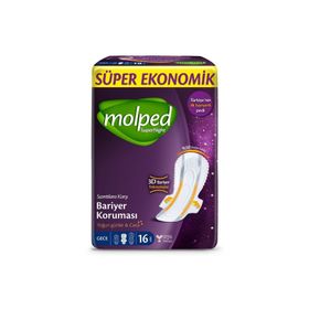 Molped Süper Night 3D Bariyerli 16'lı Ped
