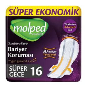 Molped Super Night Süper Gece 16'lı Hijyenik Ped