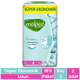 Molped Süper Uzun 18x2 36 Adet Ekonomik Antibakteriyel Ped