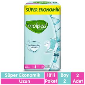 Molped Süper Uzun 18x2 36 Adet Ekonomik Antibakteriyel Ped