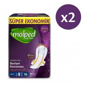 Molped Supernight 16x2 Adet Gece Hijyenik Ped