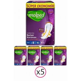Molped Supernight 16x5 Adet Gece Hijyenik Ped