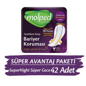 Molped Supernight Gece 42 Adet Hijyenik Ped