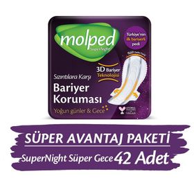 Molped Supernight Gece 42 Adet Hijyenik Ped
