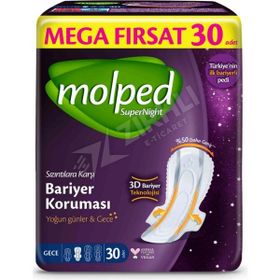 Molped Supernight Gece 4x30 Hijyenik Ped