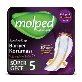 Molped Supernight Gece 5'li Hijyenik Ped