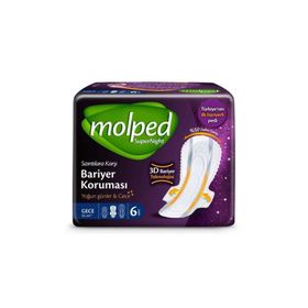Molped Supernight Gece 6 Adet Hijyenik Ped
