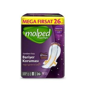 Molped Supernight Ped Süper Gece 26 Adet Ped