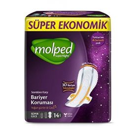 Molped Supernight Süper Ekonomik Gece 14'lü Ped