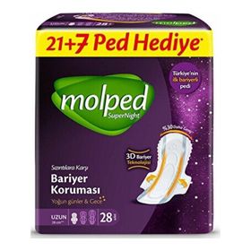 Molped Supernight Uzun 28'li Hijyenik Ped